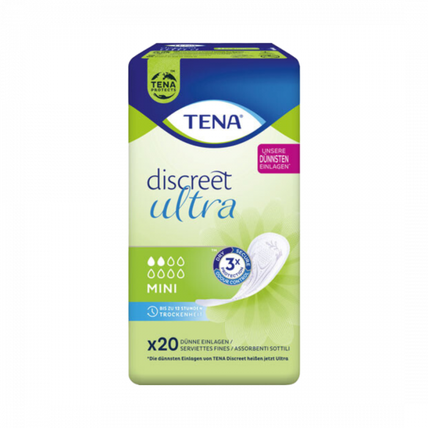 TENA Discreet Mini Einlagen, leichte Blasenschwäche, 20 Stück